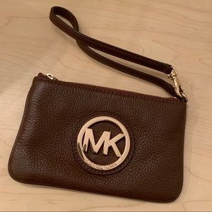 Michael Kors leather wristlet